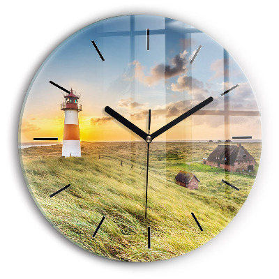 Phare Horloge ronde en verre