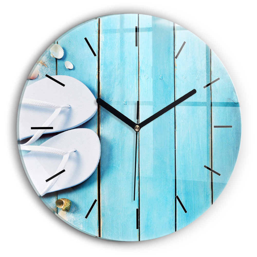 Accessoires de vacances Horloge ronde en verre