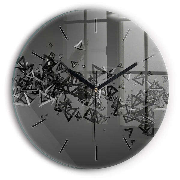 Abstraction sombre Pendule murale ronde