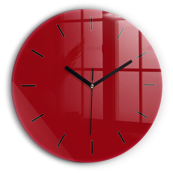 Rouge Pendule murale ronde
