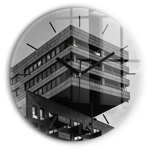 Architecture à Amsterdam Pendule murale ronde