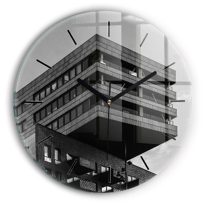 Architecture à Amsterdam Pendule murale ronde