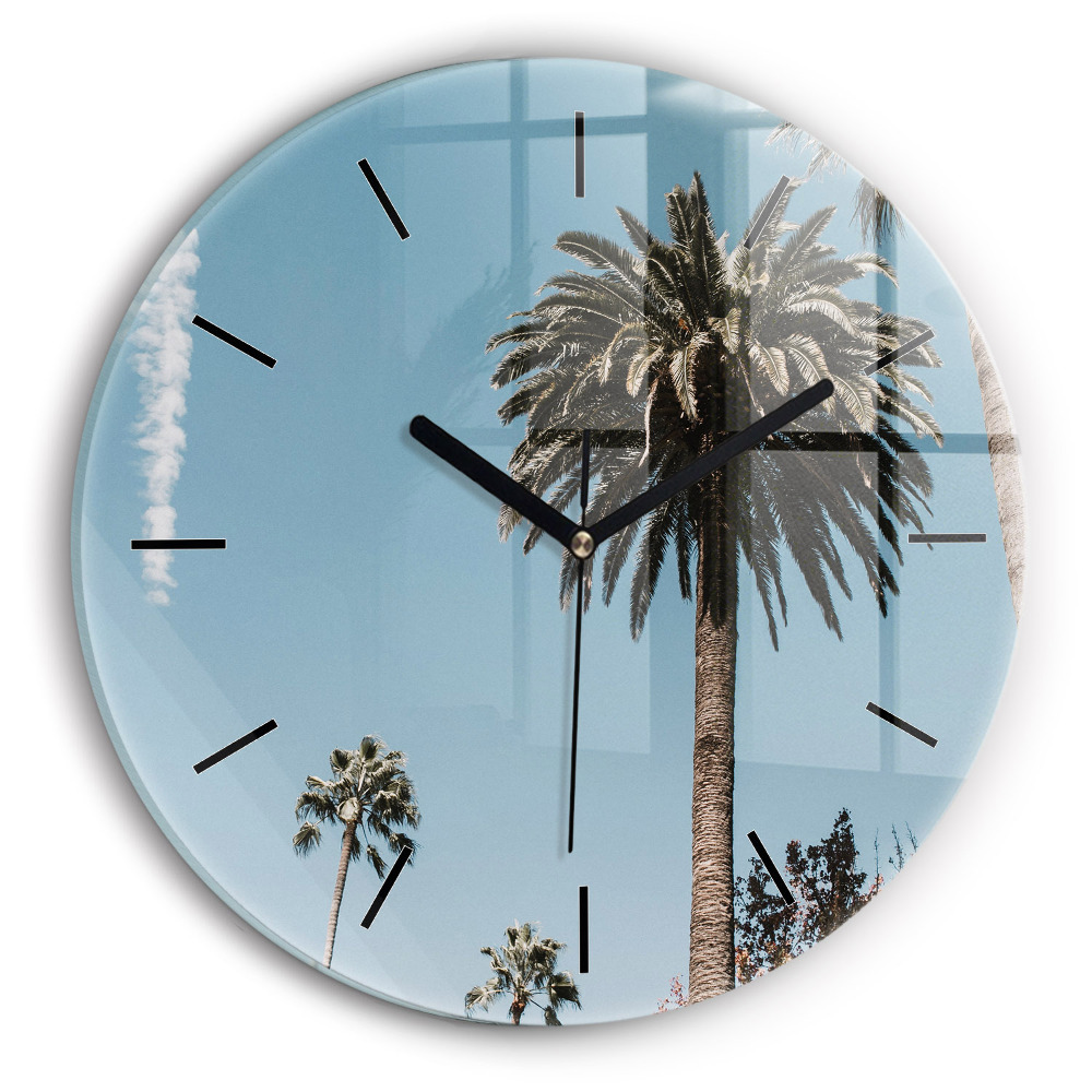 Palmiers à Los Angeles Horloge ronde