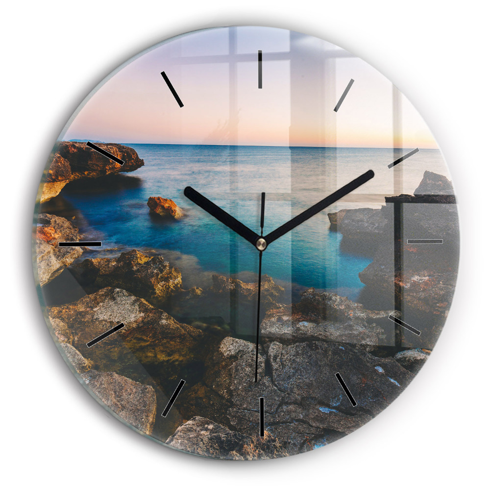 Paysage marin Horloge ronde murale