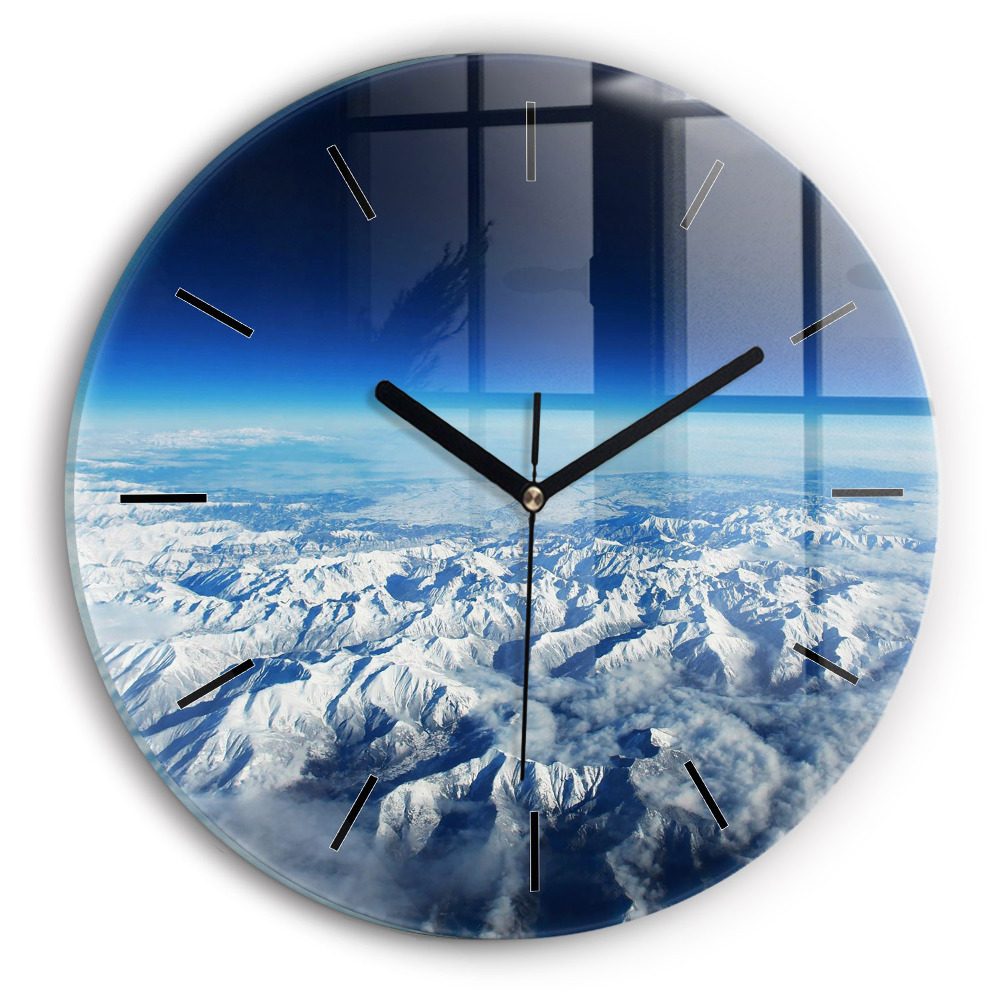 Paysage de montagne des Pyrénées Pendule murale ronde