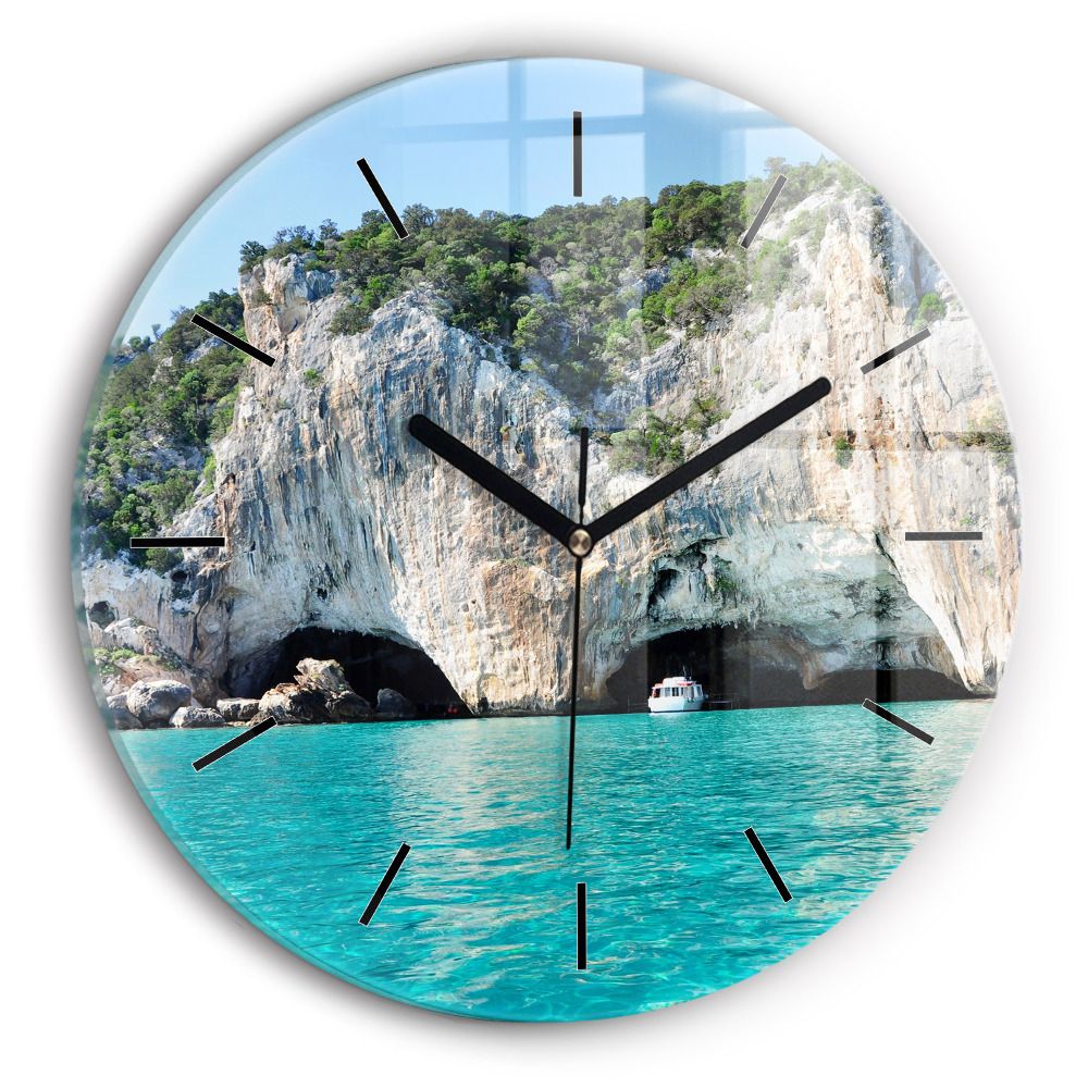 Grotte sous-marine Pendule murale ronde