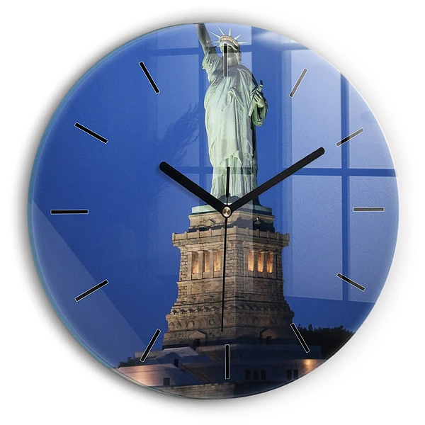 Statue de la Liberté à New York Pendule murale ronde