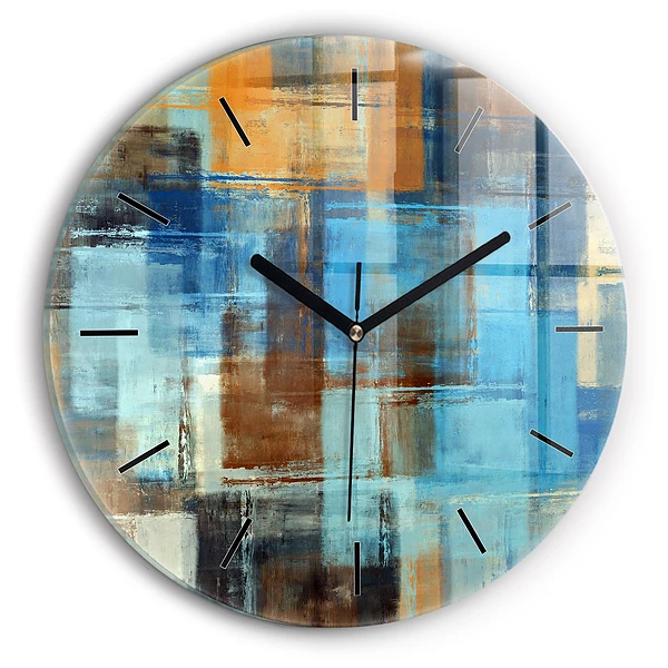 Fond coloré - abstrait Horloge ronde murale