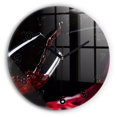 Horloge ronde murale Vin rouge