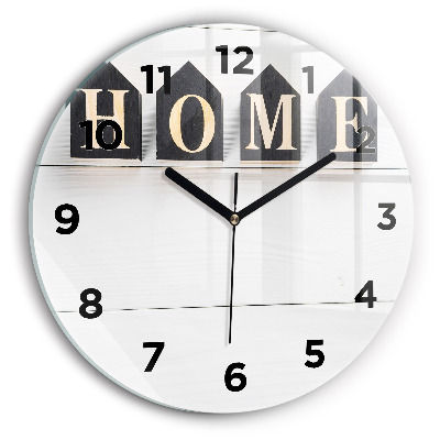 Horloge ronde murale Inscription de maison