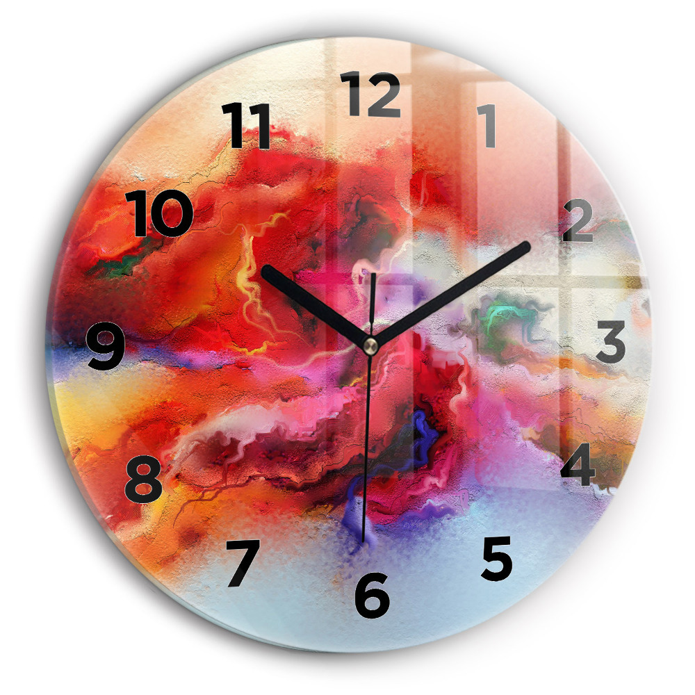 Horloge ronde Peinture renversée