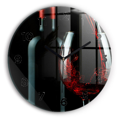 Horloge ronde Bouteille de vin