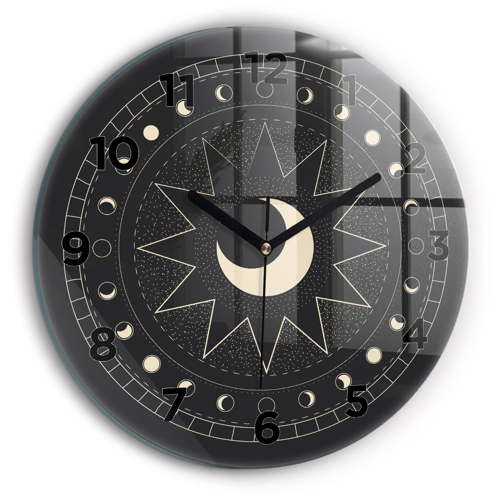 Horloge ronde murale Phases de la lune