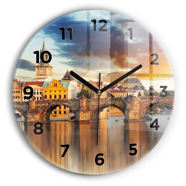 Horloge ronde Panorama sur la rivière