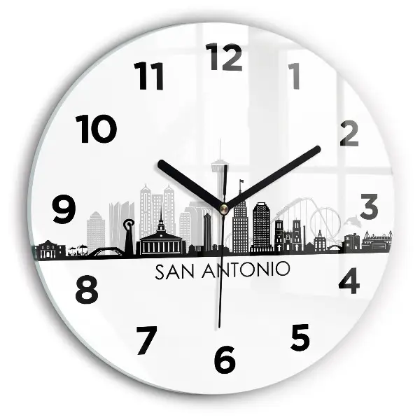 Pendule murale ronde Ville de San Antonio Texas