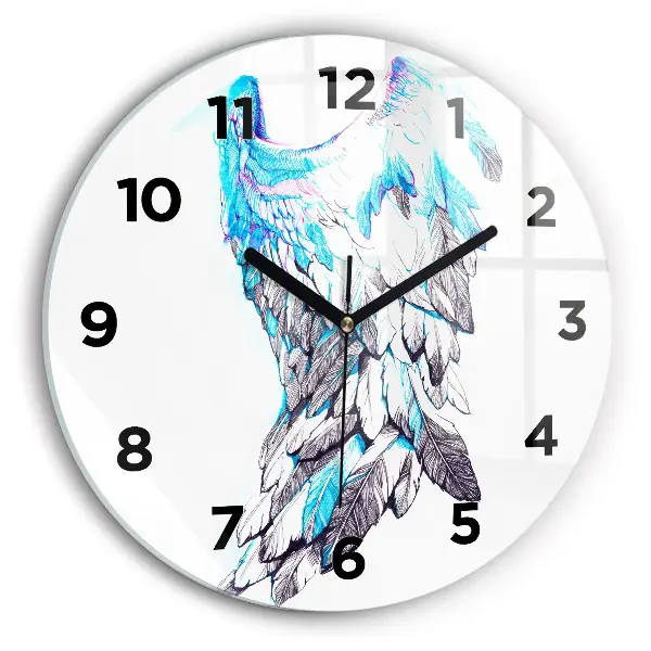 Horloge ronde murale Imitation d'ailes d'oiseaux