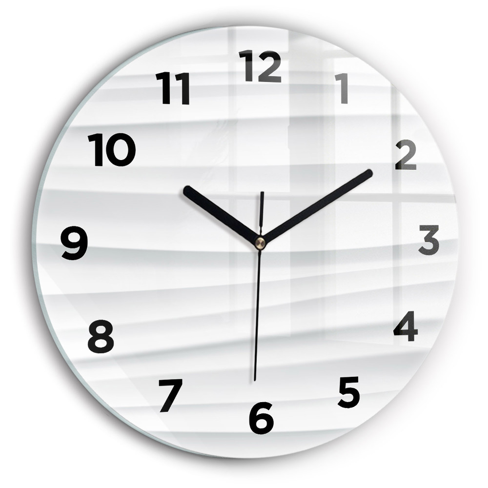 Horloge ronde en verre Texture de vagues