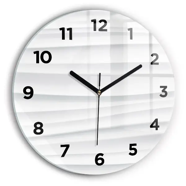 Horloge ronde en verre Texture de vagues