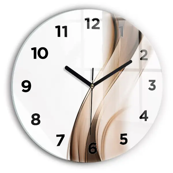 Pendule murale ronde Ligne abstraite