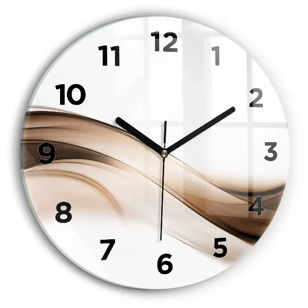Horloge ronde Ligne abstraite