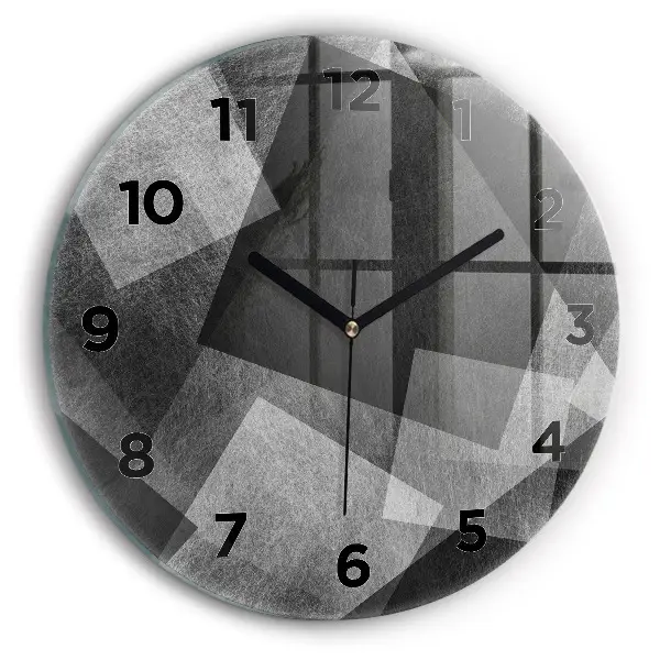 Pendule murale ronde Abstraction géométrique
