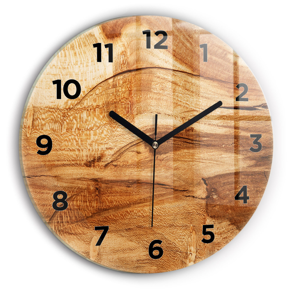 Horloge ronde Texture de bois