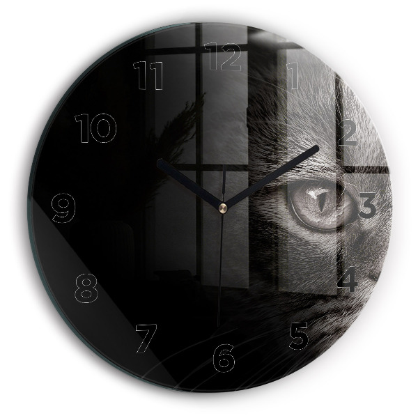 Horloge ronde murale Chien et chat écossais