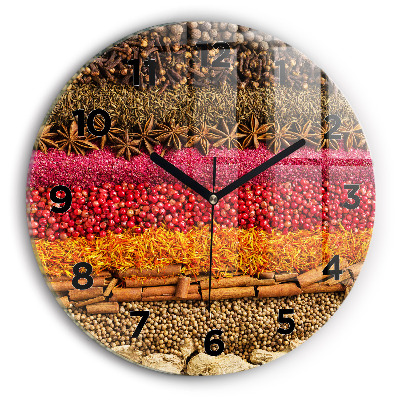 Horloge ronde Rangées d'épices