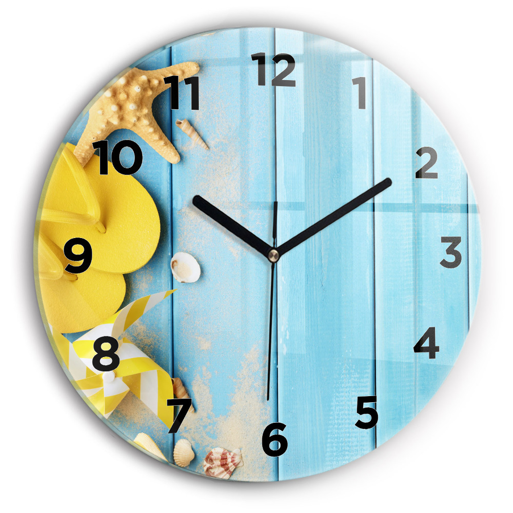 Horloge ronde murale Accessoires de plage et planches
