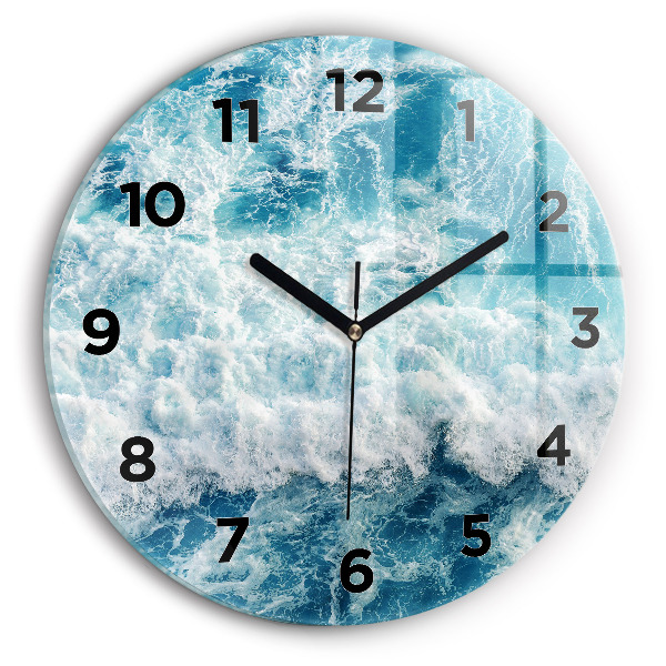 Horloge ronde Vagues de mer