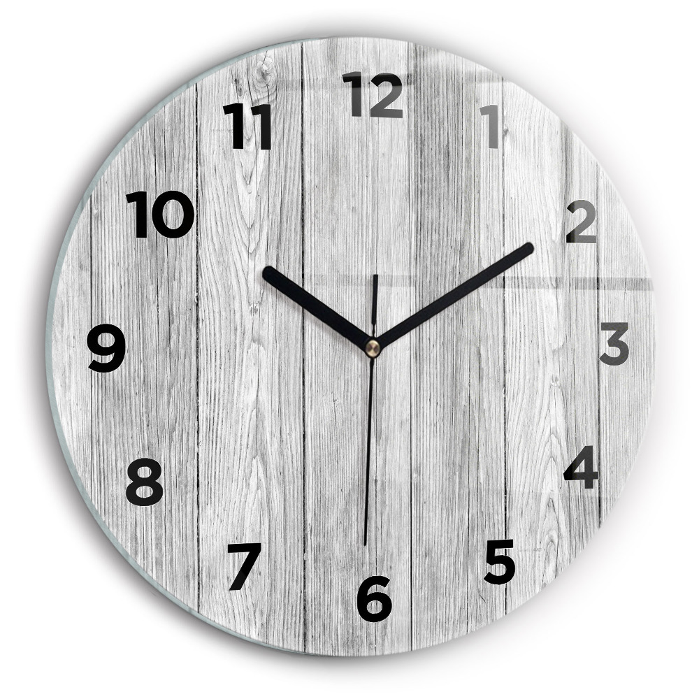 Pendule murale ronde Panneaux en bois