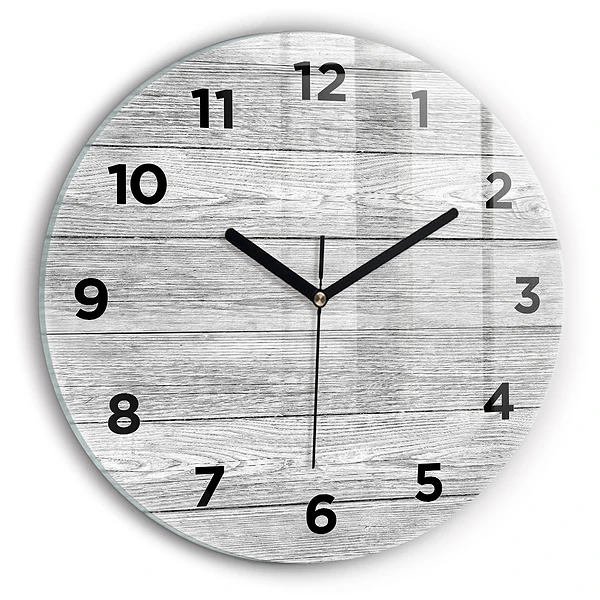 Horloge ronde Panneaux en bois