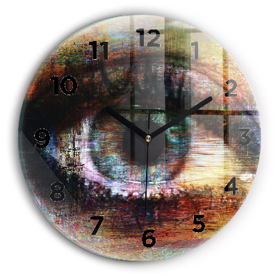 Horloge ronde murale Street art Eye