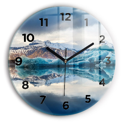 Horloge ronde murale Lac Jokulsarlon Islande