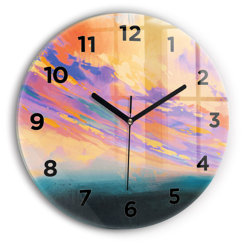 Pendule murale ronde Ciel abstrait