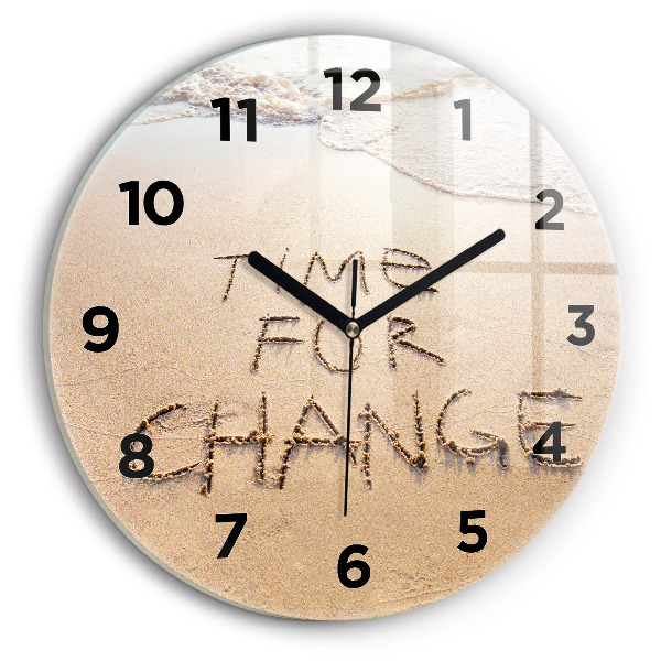 Horloge ronde murale Citation sur la plage