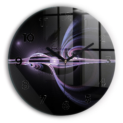 Horloge ronde murale Abstraction violette