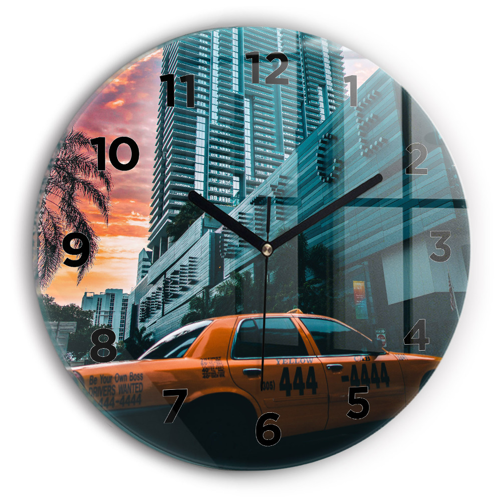 Horloge ronde murale Miami, Floride