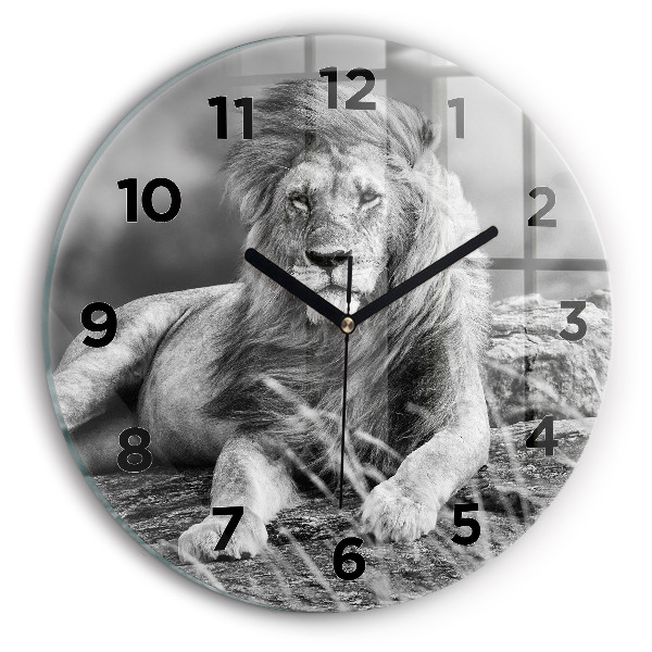 Horloge ronde murale Abstrait - Lion