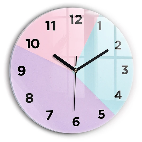 Pendule murale ronde Motif pastel