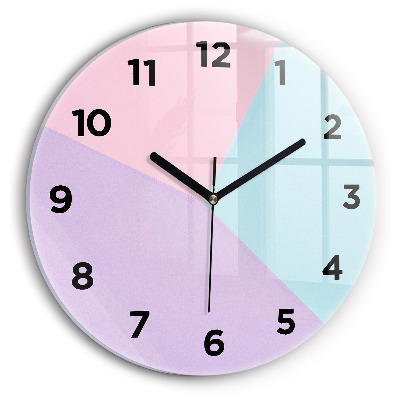 Pendule murale ronde Motif pastel