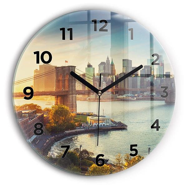 Pendule murale ronde New York Manhattan