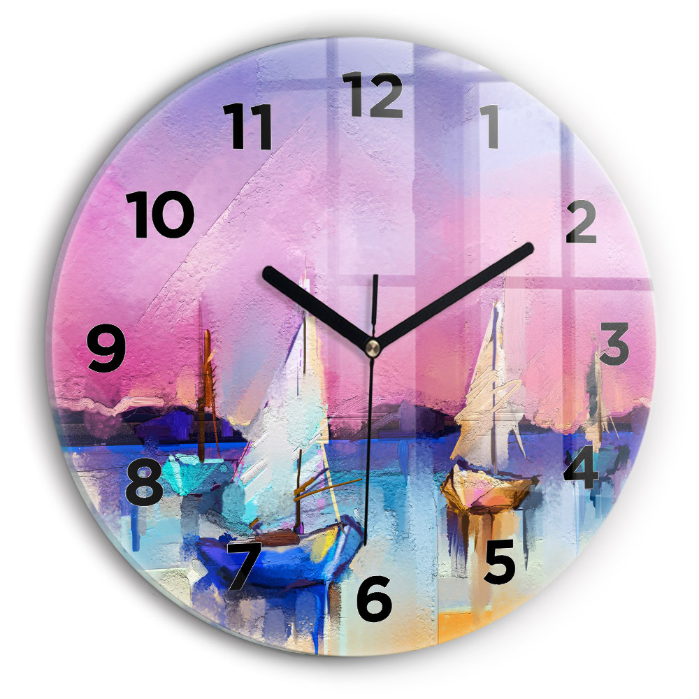 Horloge ronde Paysage marin