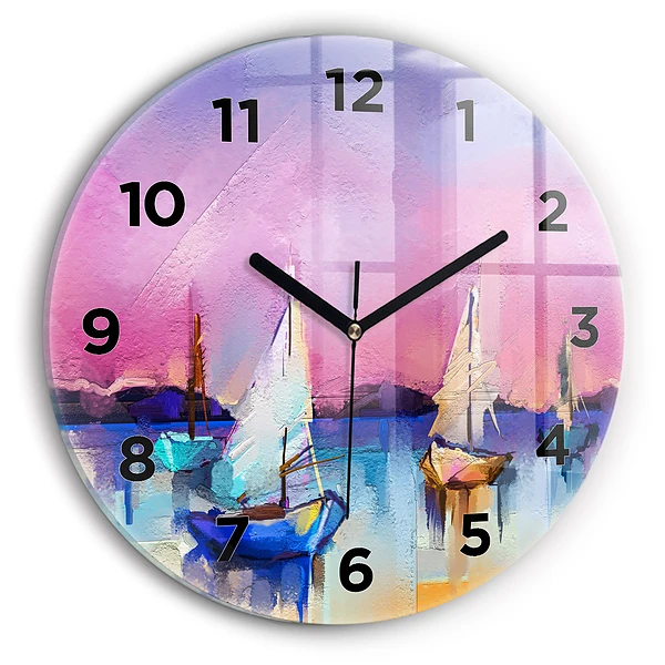 Horloge ronde Paysage marin