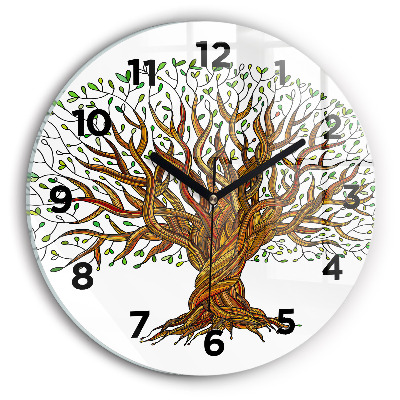 Horloge ronde Arbre et racines
