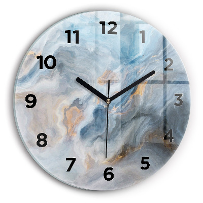 Horloge ronde murale Motif de marbre
