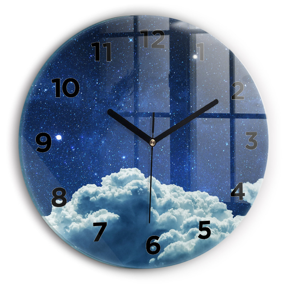 Pendule murale ronde Ciel nocturne