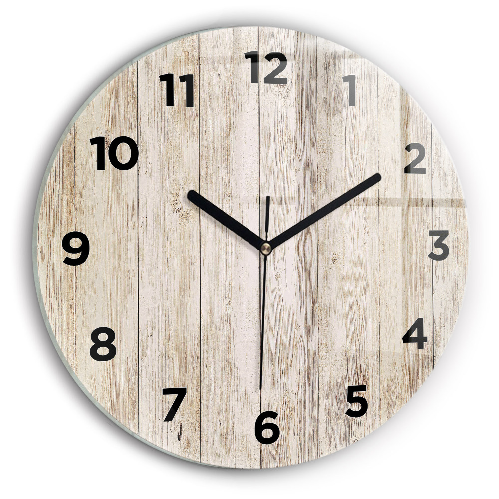 Pendule murale ronde Panneaux en bois