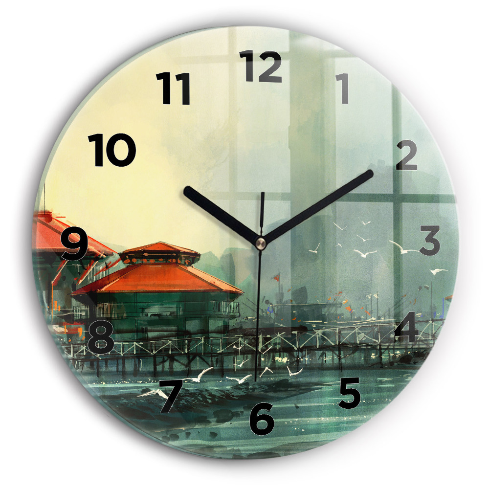 Horloge ronde Village de pêcheurs
