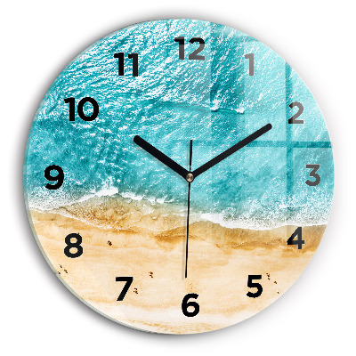 Pendule murale ronde Personnes sur la plage